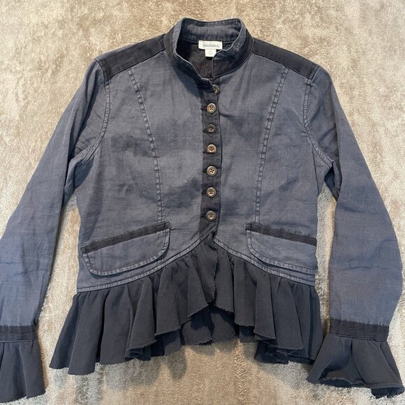 Sundance Jackets & Blazers - Sundance Laurel Legends Military Navy Blue Jacket 92666 Size PS Petite Small Lin